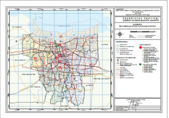 Gambar 2.10. Peta Pusat Kegiatan Provinsi DKI Jakarta  (Sumber: RTRW Provinsi DKI Jakarta 2030) 