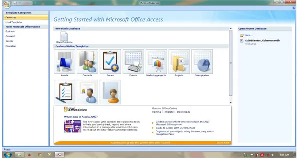 Gambar 2.3 . Microsoft Access 2007 