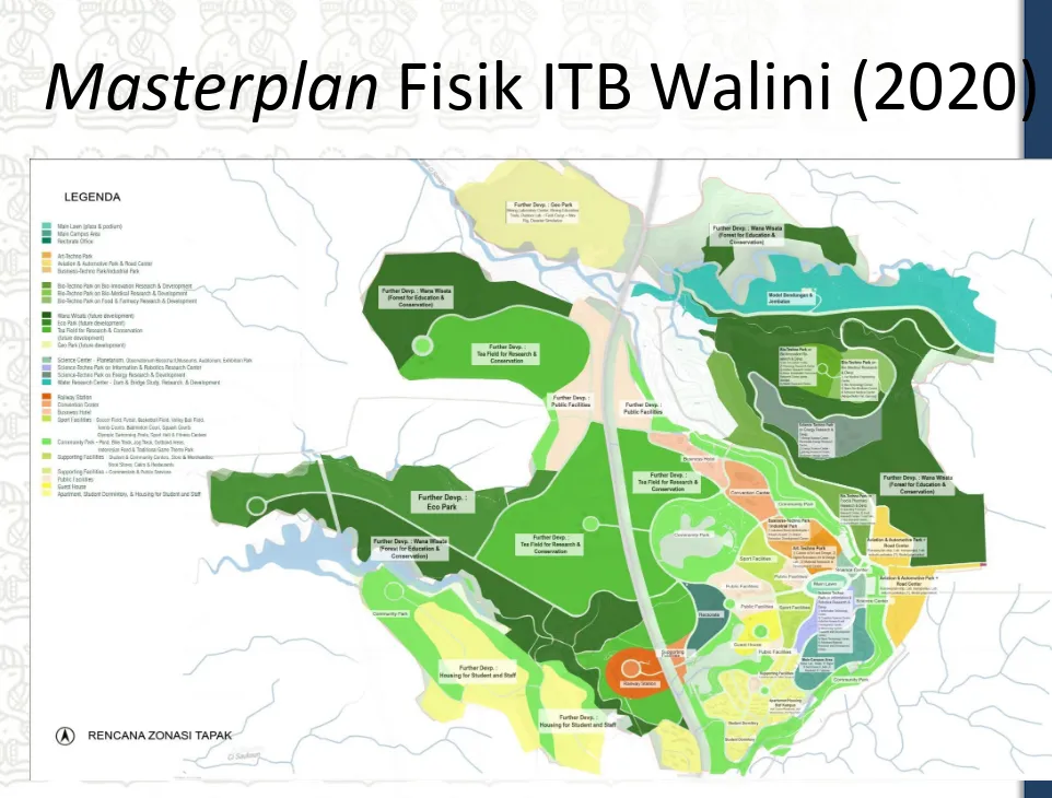 Gambar Ilustrasi Zona Pengembangan Kawasan Kmpus ITB Walini (2020) 
