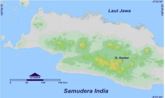 Gambar 1. Lokasi Gunung Guntur di Jawa Barat.
