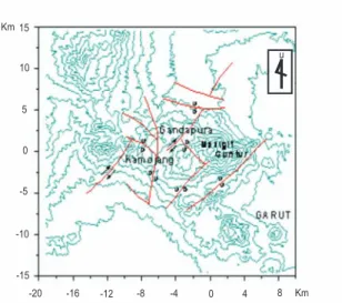 Gambar  8.  Struktur  sesar  di  Gunung  Guntur  dan  sekitarnya (Alzwar drr., 1992).
