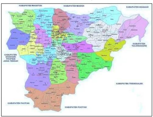 Gambar 2.1  Peta Kabupaten Ponorogo 