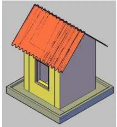 Gambar 1 Model Miniatur Rumah 