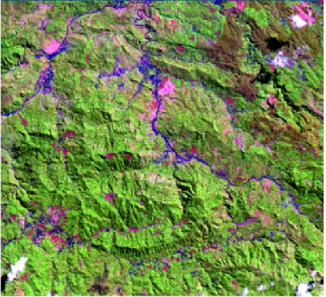 Gambar 2-1:Citra Landsat TM untuk daerah kajian 