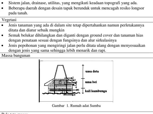 Gambar  1. Rumah adat Sumba Pola tata massa 