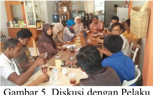 Gambar 6. Foto bersama setelah diskusi di  outlet kopi Pak Datuak  