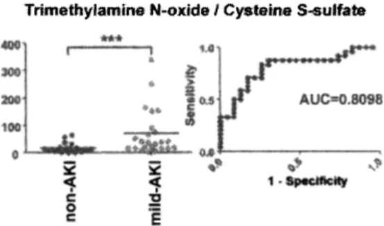 図 7  Trimethylamine N-oxide / Cysteine S-sulfate のグラ フ と  ROC 曲 線