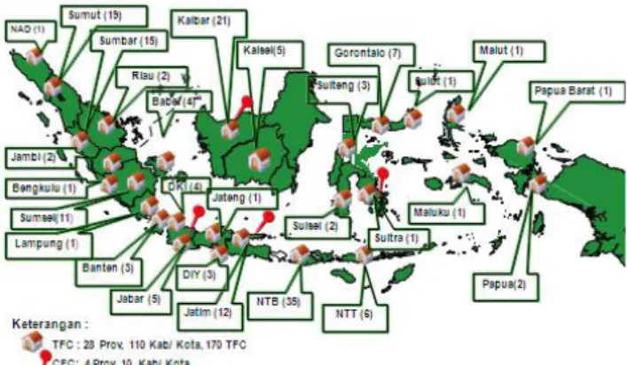 Gambar 6. Peta Sebaran TFC dan CFC di Indonesia Tahun 2012 
