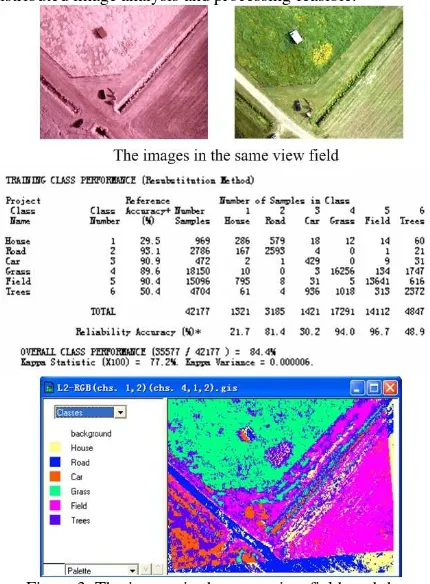 Figure 3. The images in the same view field, and the 