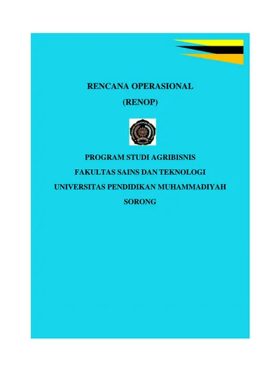 RENCANA OPERASIONAL (RENOP)