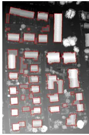 Figure 3. Results of the automatic building extraction. 