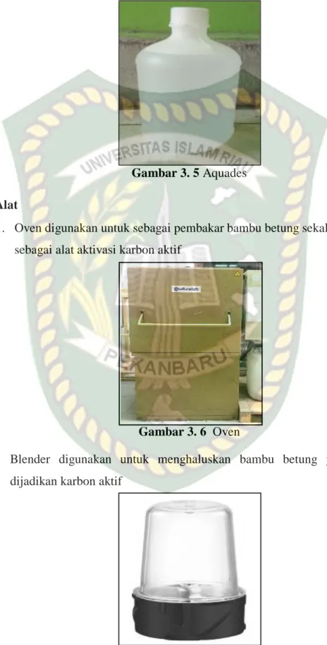 Gambar 3. 5 Aquades  3.4.2 Alat 