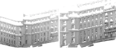 Figure 3: TLS dataset, with two points of view, colored usingambient occlusion.