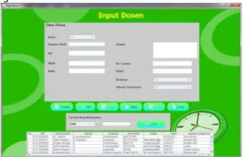 Gambar 6 Frame Input Data Dosen.  