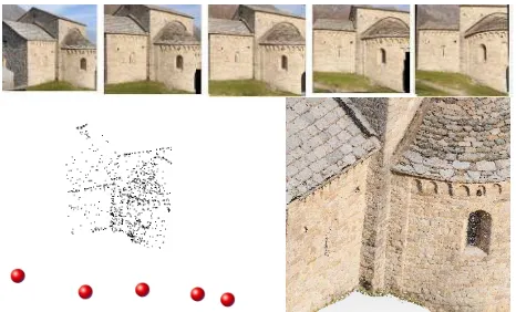 Fig. 8. Comparison between the point cloud extracted from the projections and laser scanner data: the discrepancy is 7 mm