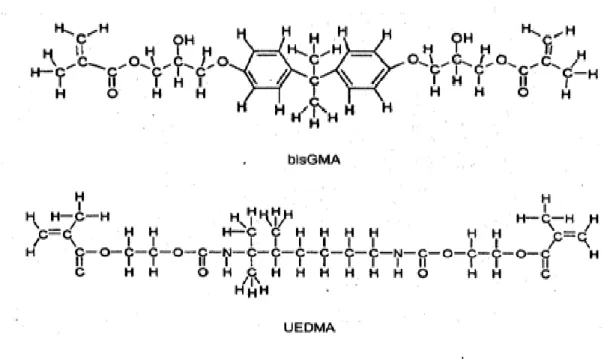 Gambar 1. Resin Bis-GMA  dan UEDMA. 1