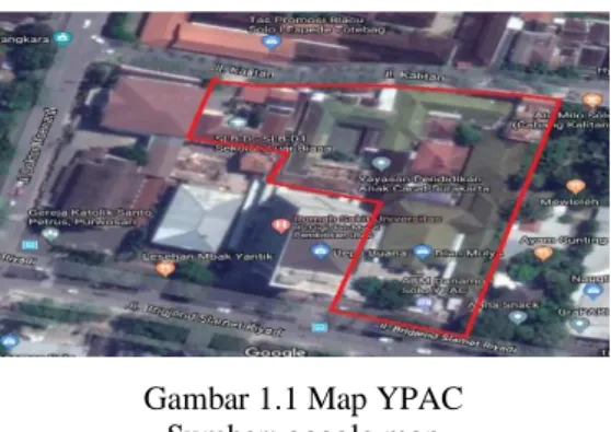Gambar 1.1 Map YPAC  Sumber: google map 