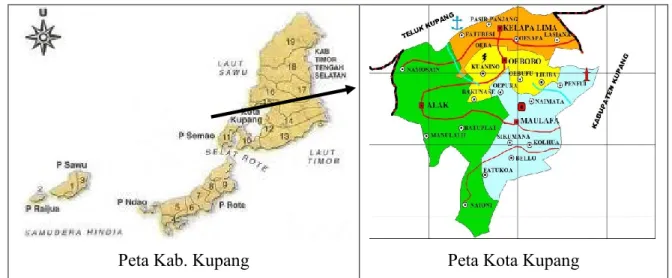 Gambar 1. Peta lokasi kegiatan di Kupang 