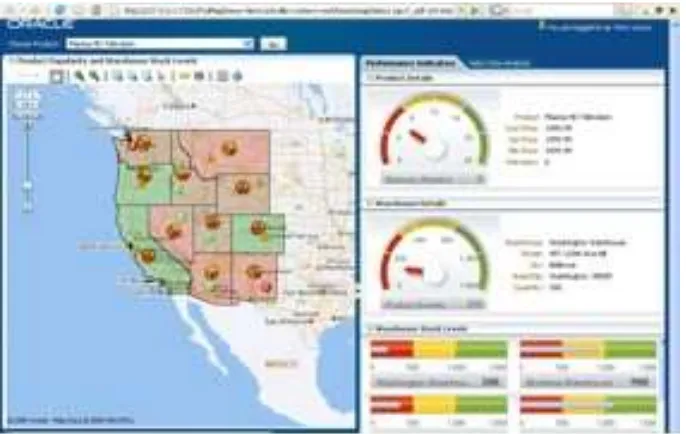 Figure 6: Example of a Geo-Dashboard made with Oracle (source: http://oracle-maps.blogspot.com/2011/02/oracle-maps-mit-adf-data-visualisation.html) 