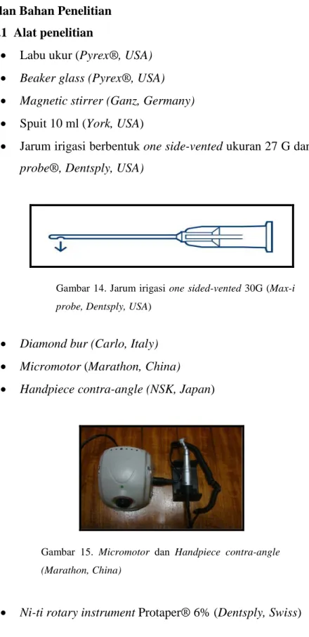 Gambar 14. Jarum irigasi one sided-vented 30G (Max-i  probe, Dentsply, USA) 