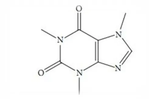 Gambar 2.6. Struktur Kimia Kafein  (Sumber:  Pustaka No. 24 )