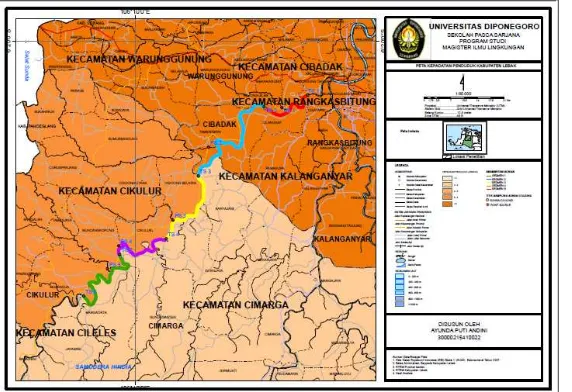 Gambar 4. Peta Segmentasi Sungai Ovelay dengan Kepadatan Penduduk 