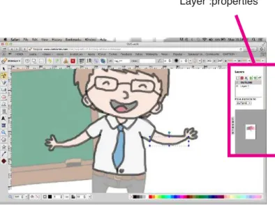 Gambar berupa outline dengan pen tools