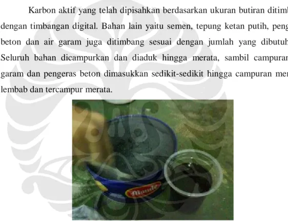 Gambar 3.9 Pencampuran bahan-bahan 