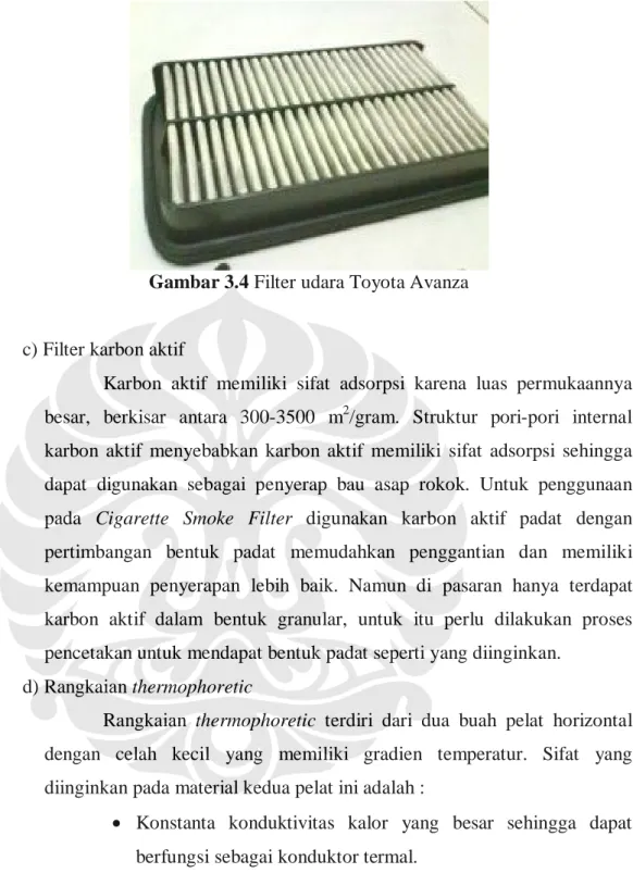 Gambar 3.4 Filter udara Toyota Avanza 