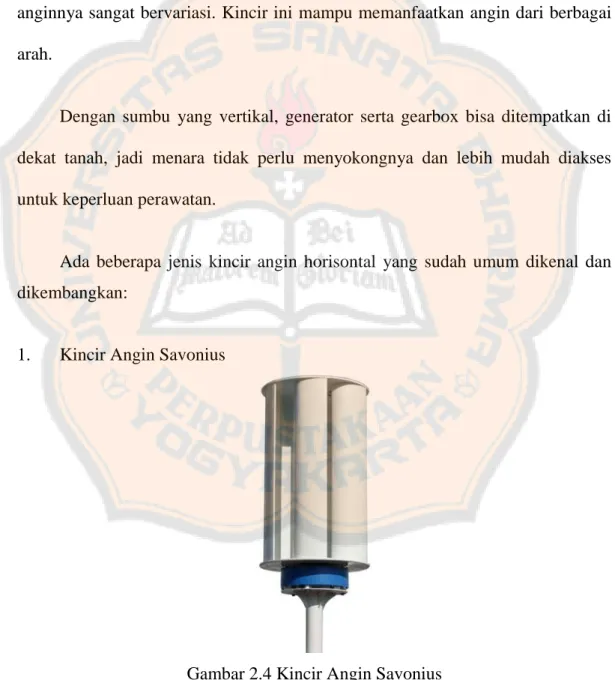 Gambar 2.4 Kincir Angin Savonius 