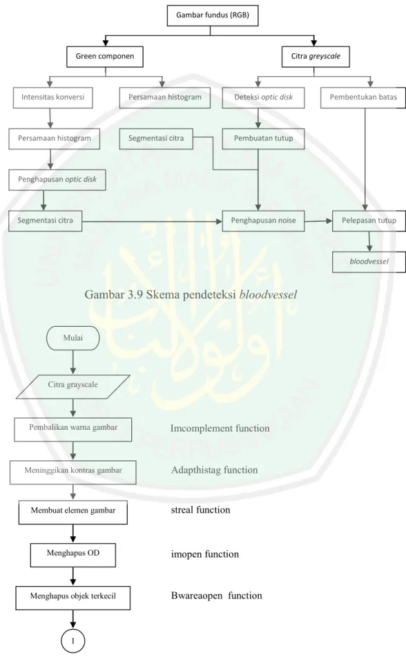 Gambar 3.9 Skema pendeteksi bloodvessel 