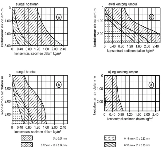 Gambar 2.4 Konsentrasi sedimen ke arah vertikal 