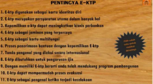 Gambar 5. Menu Pentingnya E-KTP 