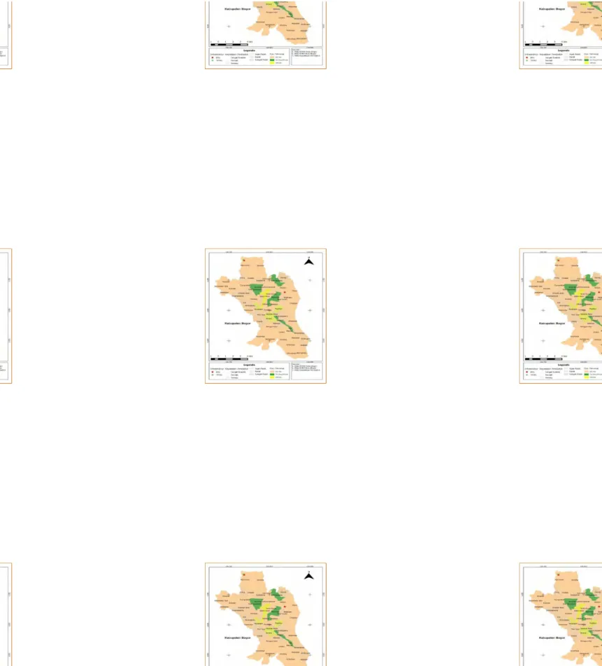 Gambar 9: Contoh Peta Skenario Opsi Teknologi Sanitasi Kota Bogor.