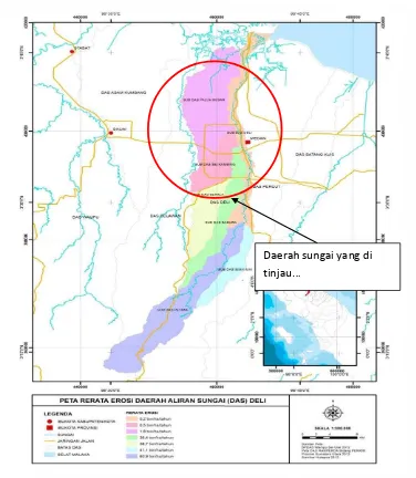Gambar 1.1 https://elsaridiza.wordpress.com/2015/06/12/pelestarian-daerah-aliran-sungai-das-deli/)Daerah Aliran Sungai Sei Sikambing (Sumber:  