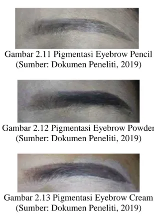 Gambar 2.11 Pigmentasi Eyebrow Pencil  (Sumber: Dokumen Peneliti, 2019) 