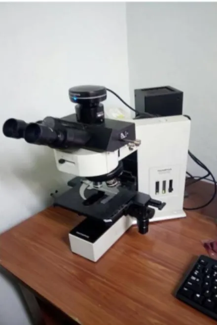 Gambar 3.10 Mikroskop optik  3.5.4.2 Scanning Electron Microscope  