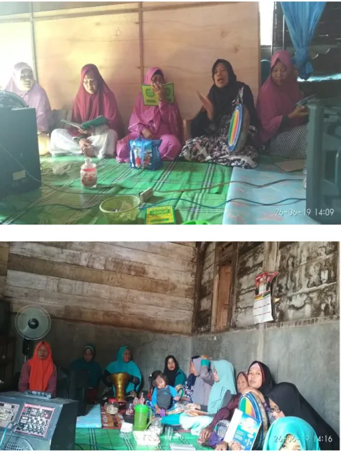 Foto kegiatan Ibu-ibu jamaah majelis taklim desa Negara Batin II. 