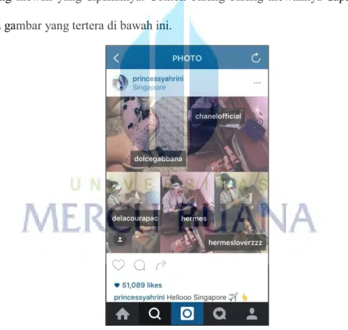Gambar 4.9 Postingan Syahrini di Pesawat dengan Aksesoris Mewah          (Sumber: Instagram Syahrini) 