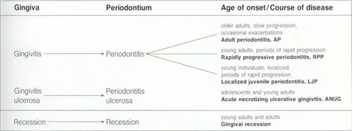 Tabel 1. Penyakit periodontal (Rateitschak, 1985)