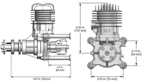 Gambar 2.2DLE-30 Gasoline Engine (DLE Operator’s Manual, 2010) 