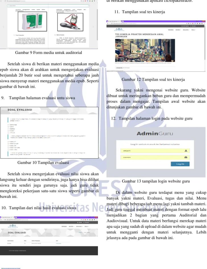 Gambar 9 Form media untuk auditorial 