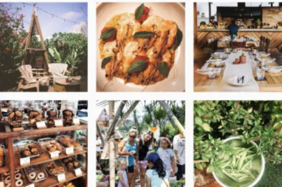 Gambar 2. Kegiatan, event, makanan dan minuman,  serta spot foto di Parachute Bali
