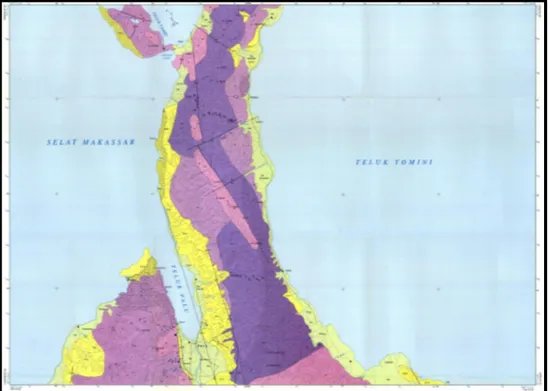 Gambar 2.1. Peta Geologi Lembar Palu, Sulawesi (Sukamto, dkk, 1973)