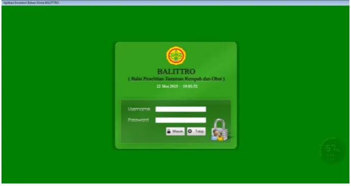 Gambar 9 Implementasi database aplikasi inventori bahan kimia 