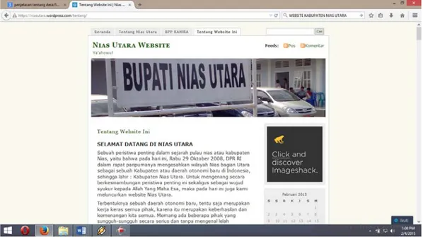 Gambar 4.1. Website Pemerintah Kabupaten Nias Utara 