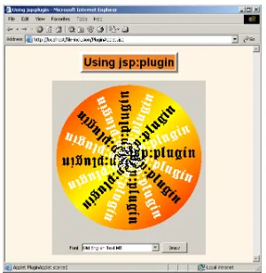 Figure 13–3Result of PluginApplet.jsp in Internet Explorer with the JDK 1.4 plug-in.