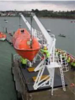 Gambar II.6. Davit-operated lifeboats tipe enclosed  (www.maritimeworld.web.id, 2017) 