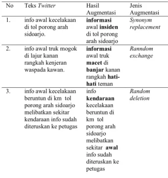 Tabel 7.Sampel Data Augmentasi 