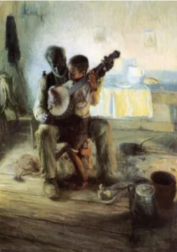 Gambar 3 :The Banjo Lesson  Henry Ossawa Tanner  Oil on canvas, 35 x 49 in. 1893  http://theillustratedarchives.com/ 